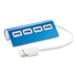 USB hub 4 poorten - blauw