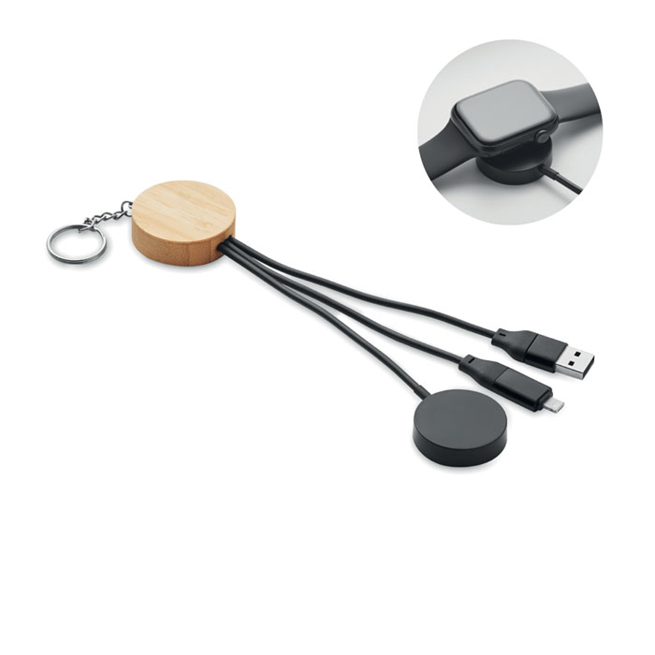 Sleutelhanger met 4-in-1 60W kabel