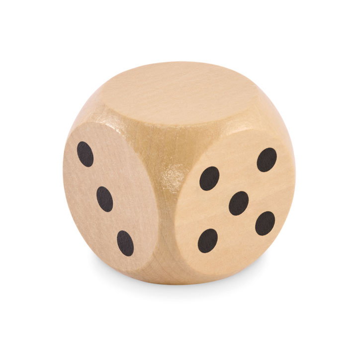 Schima houten dobbelsteen 5cm
