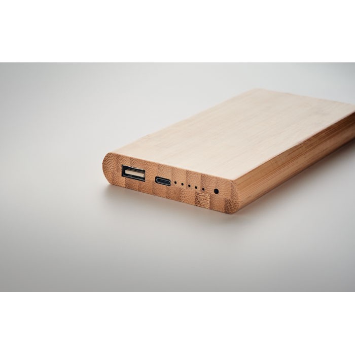 Bamboe powerbank 6000 mAh