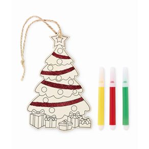 Kerstboom ornament - hout