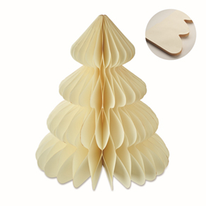 Kerstboomdecoratie van papier - beige
