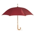 Paraplu met houten handvat - bordeaux