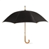 Paraplu met houten handvat - zwart