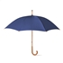 Paraplu met houten handvat - blauw