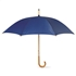 Paraplu met houten handvat - royal blauw