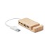 Bamboe USB hub 4 poorten - hout