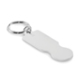 Sleutelhanger met winkelwagenmu - zilver