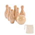 Mini dennenhouten bowling set - hout