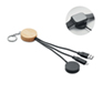 Sleutelhanger met 4-in-1 60W kabel - zwart