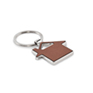 Huisvormige sleutelhanger - bruin