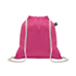 Fairtrade trekkoordtas 180g - fuchsia
