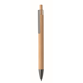 Bamboe balpen met drukknop - hout