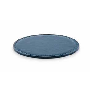 Ronde onderzetter in PU - Dark navy