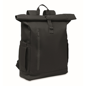 Rolltop laptop rugzak 600D - zwart