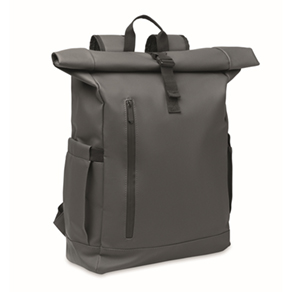 Rolltop laptop rugzak 600D - donker grijs