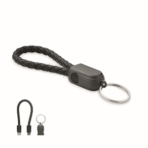 Type-C lus kabel sleutelhanger - zwart