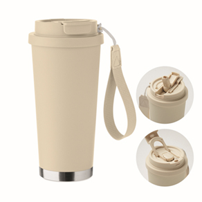 Dubbelwandige beker 500ml - beige