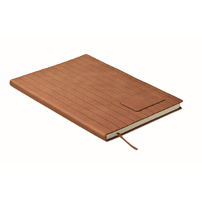 A5 notitieboek in smokey PU - bruin