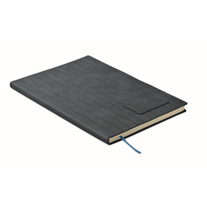 A5 notitieboek in smokey PU - blauw