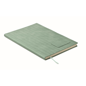 A5 notitieboek in smokey PU - groen/groen