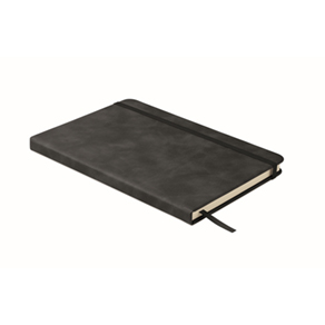 A5 notitieboek smokey PU - zwart