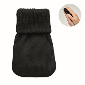 Handwarmer gebreid polyester - zwart