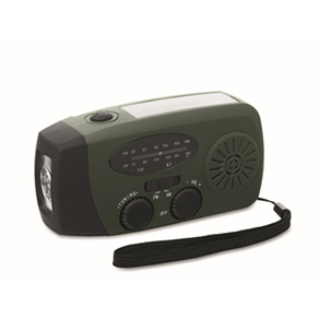 Draagbare radio met LED lamp   MO2746- - Dark green