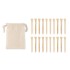 20 bamboe golf tees set - beige