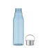 RPET fles met PP dop 600 ml - transparant licht blauw