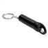 Metalen sleutelhanger met LED - zwart