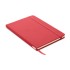 A5 notitieboek met RPET omslag - rood