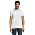 PASADENA heren polo 200g - White/Aqua