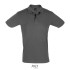 PERFECT HEREN Polo 180g - donker grijs